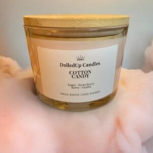 16oz Cotton Candy Candle | Hand-Poured Soy Wax | Sweet Sugary Scent